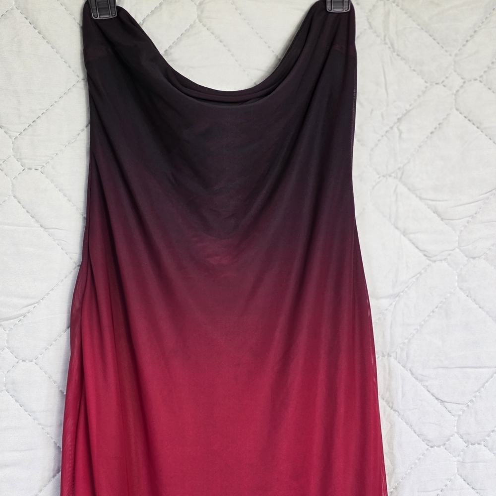 Fashion Nova Ombré Lace Up Back Ball Gown Maxi Dress Sz M Red Black
Strapless - Picture 9 of 12